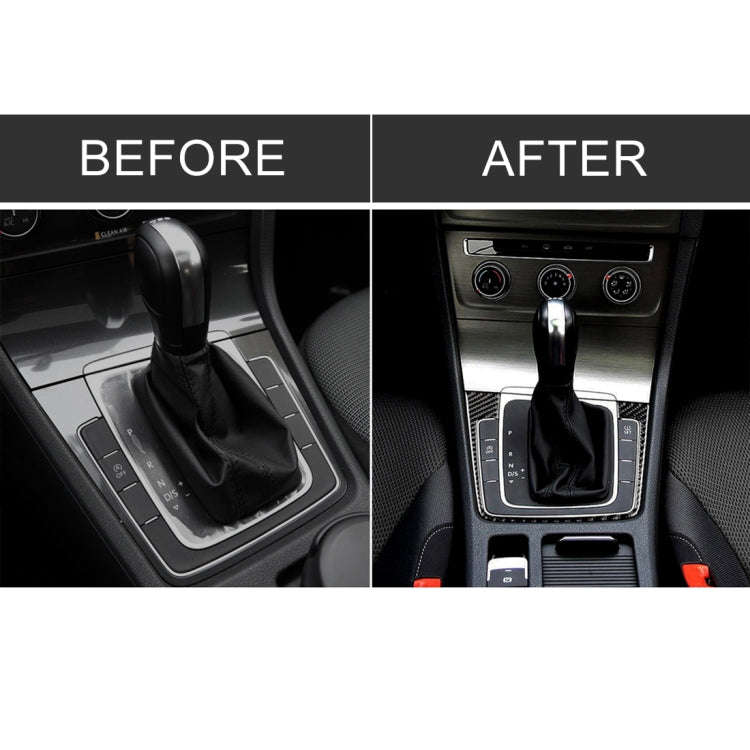 Car Carbon Fiber Gear Position Panel Frame Decorative Sticker for Volkswagen Golf 7 2018-, withou...