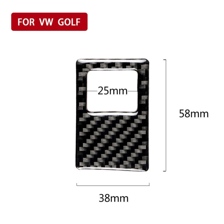 Car Carbon Fiber Emergency Light Frame Decorative Sticker for Volkswagen Golf 7 2013-2017, Left D...