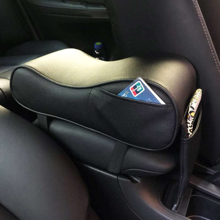 Universal Car PU Leather and Memory Foam Wrapped Armrest Box Car Armrest Box Mat with Phone Holde...