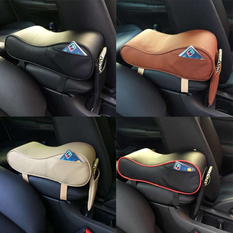 Universal Car PU Leather and Memory Foam Wrapped Armrest Box Car Armrest Box Mat with Phone Holde...