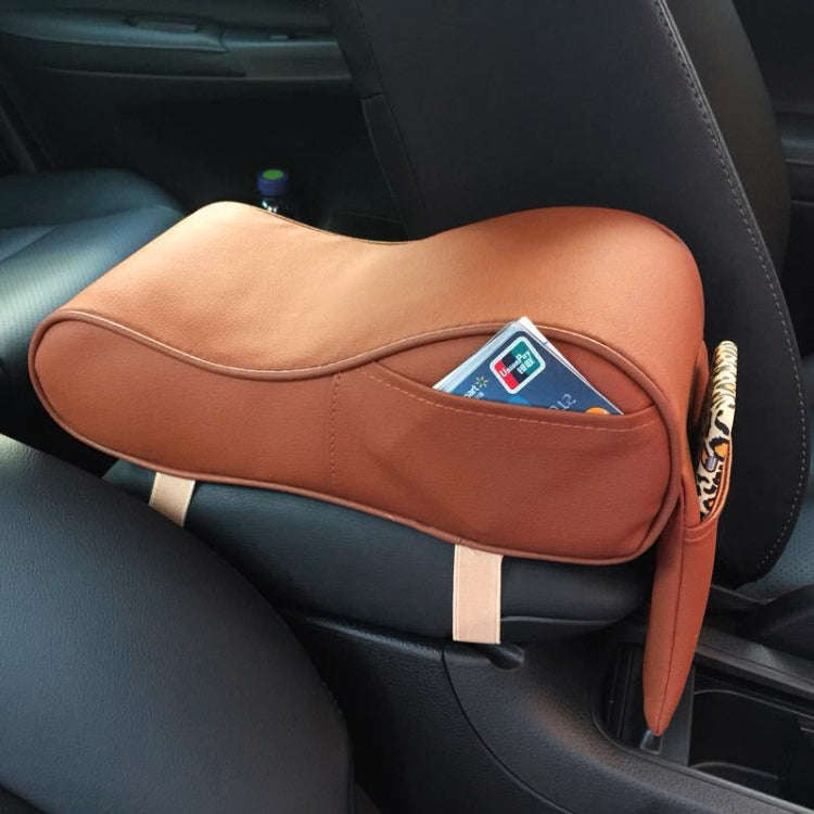 Universal Car PU Leather and Memory Foam Wrapped Armrest Box Car Armrest Box Mat with Phone Holde...