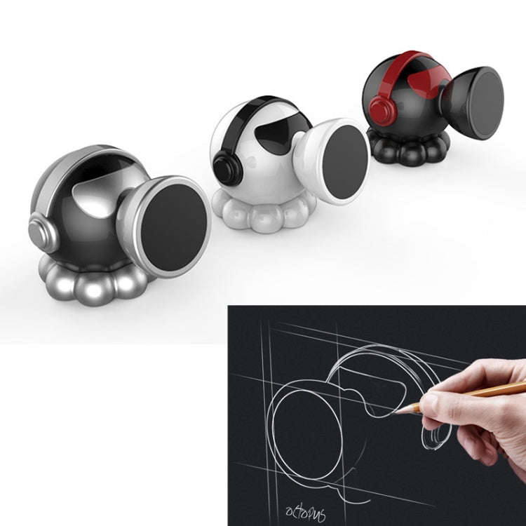 Car Octopus Shape Magnetic Mobile Phone Holder (White)