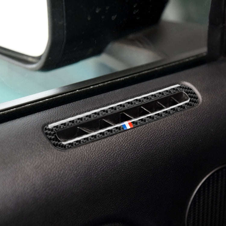 2 PCS Car USA Color Carbon Fiber Door Air Outlet Decorative Sticker for Ford Mustang 2015-2017