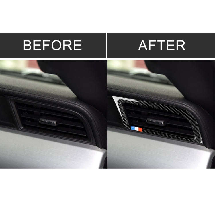 2 PCS Car USA Color Carbon Fiber Side Air Outlet Decorative Sticker for Ford Mustang 2015-2017