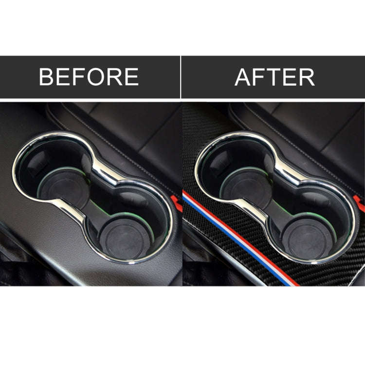 Car USA Color Carbon Fiber Left Drive Gear Position Panel Decorative Sticker for Ford Mustang 201...
