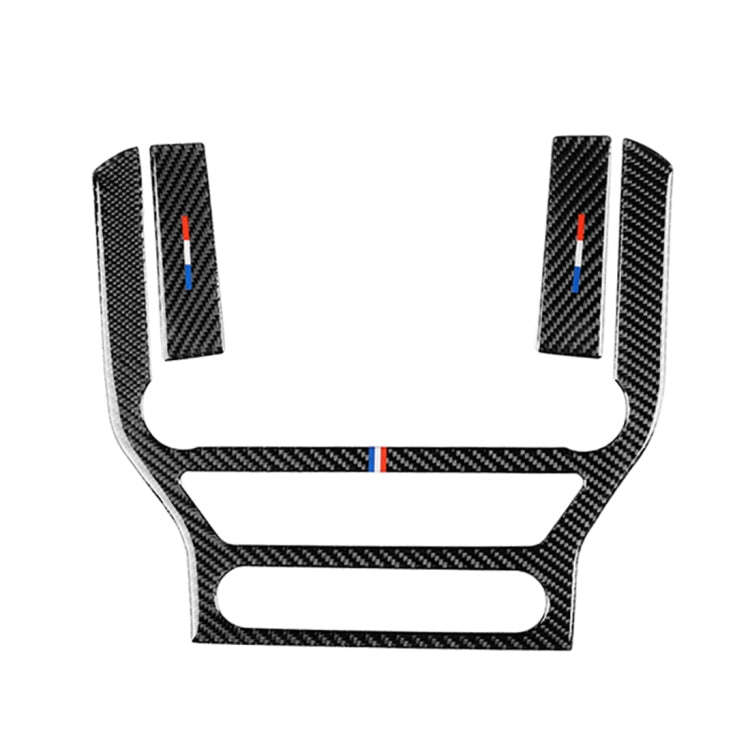 Car USA Color Carbon Fiber Central Control Panel Decorative Sticker for Ford Mustang 2015-2017
