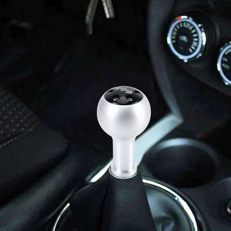 Universal Vehicle Car Bat Pattern Shifter Cover Manual Automatic Aluminum Gear Shift Knob(Silver)...