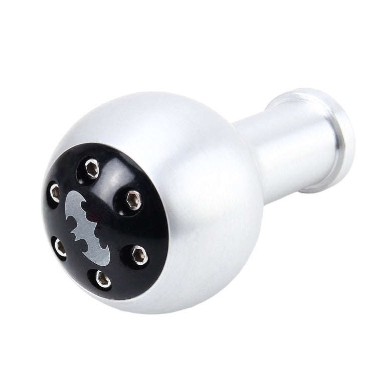 Universal Vehicle Car Bat Pattern Shifter Cover Manual Automatic Aluminum Gear Shift Knob(Silver)...