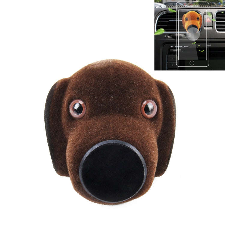 Car Cartoon Diffuser Air Freshener Perfume Vent Clip Styling Magnetic Support Phone Holder (Taupe)