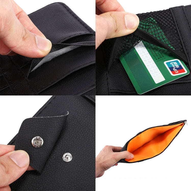 Car Sun Visor Board Paper Tissue Box CD Case Zipper Holder Card Bag Organizer (Black)