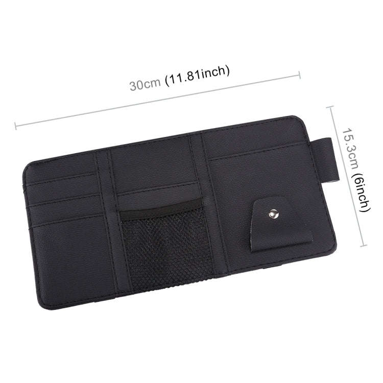 Universal Car Sun Visor Board Paper Tissue Box CD Storage Case Holder Card Bag Organizer (Black)