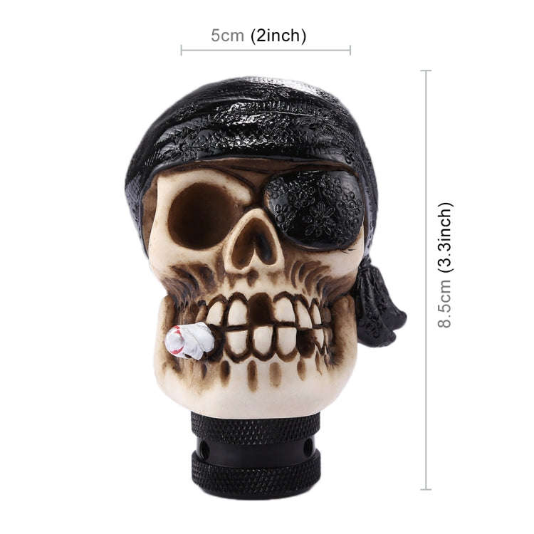 Pirate Skull Shaped Universal Vehicle Car Shifter Cover Manual Automatic Gear Shift Knob (Black)
