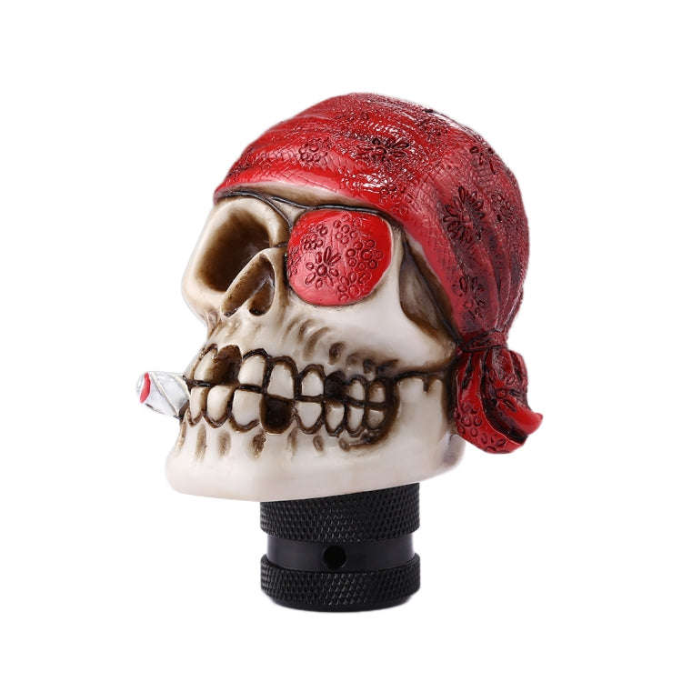 Pirate Skull Shaped Universal Vehicle Car Shifter Cover Manual Automatic Gear Shift Knob (Red)