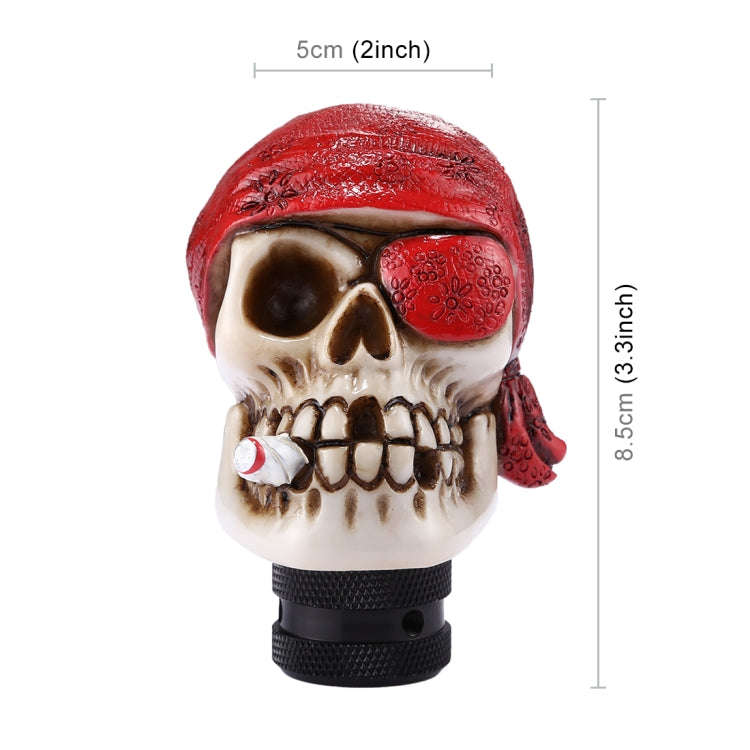 Pirate Skull Shaped Universal Vehicle Car Shifter Cover Manual Automatic Gear Shift Knob (Red)
