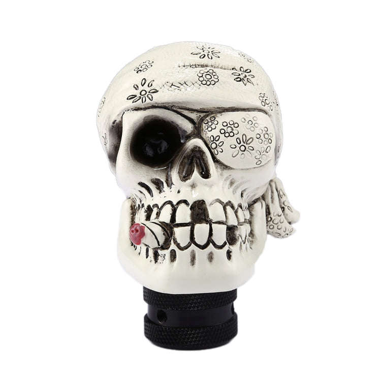 Pirate Skull Shaped Universal Vehicle Car Shifter Cover Manual Automatic Gear Shift Knob (White)