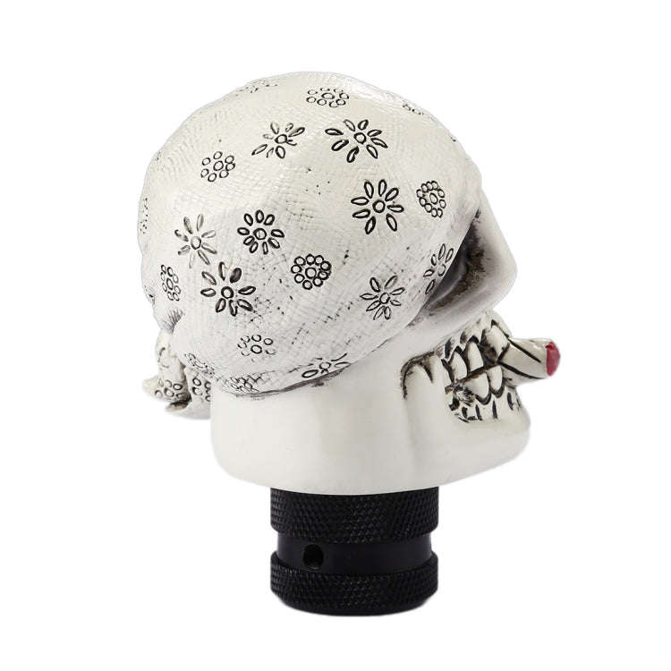 Pirate Skull Shaped Universal Vehicle Car Shifter Cover Manual Automatic Gear Shift Knob (White)