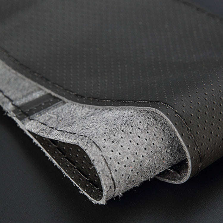 Car Genuine Leather Hand-stitched Adaptation Steering Wheel Cover, For Steering Wheel Size 37-38c...