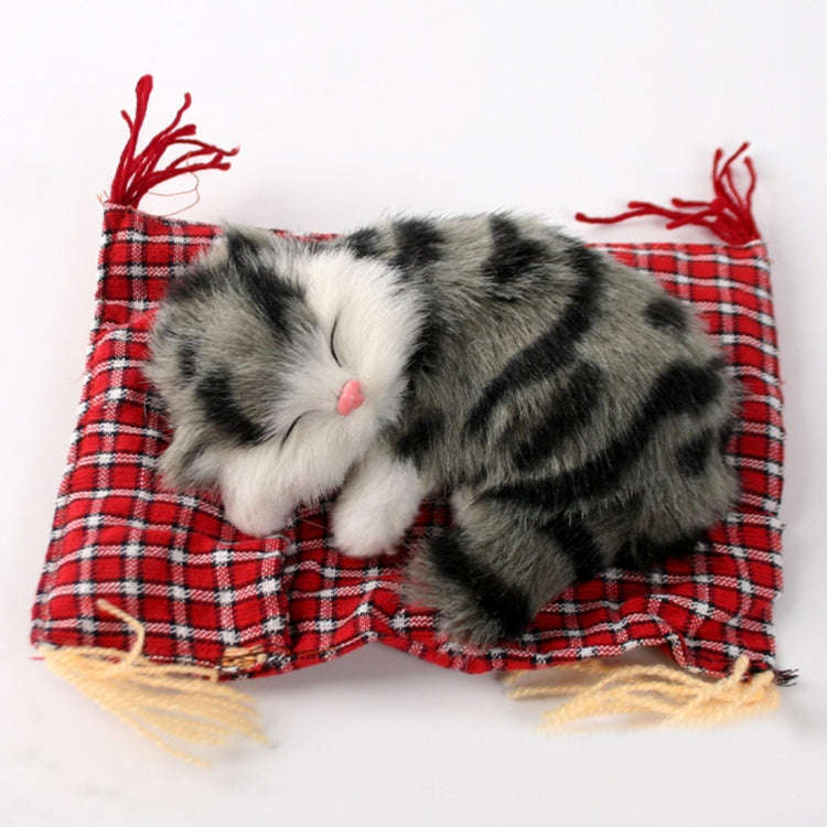 Lovely Simulation Animal Doll Plush Sleeping Cats Toy Cat Mat Doll Decorations Stuffed Toys Car D...