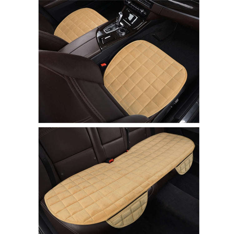 3 PCS / Set  Warm Car Seat Cover Cushion Five Seats Universal Two Front Row Seat Covers and One B...