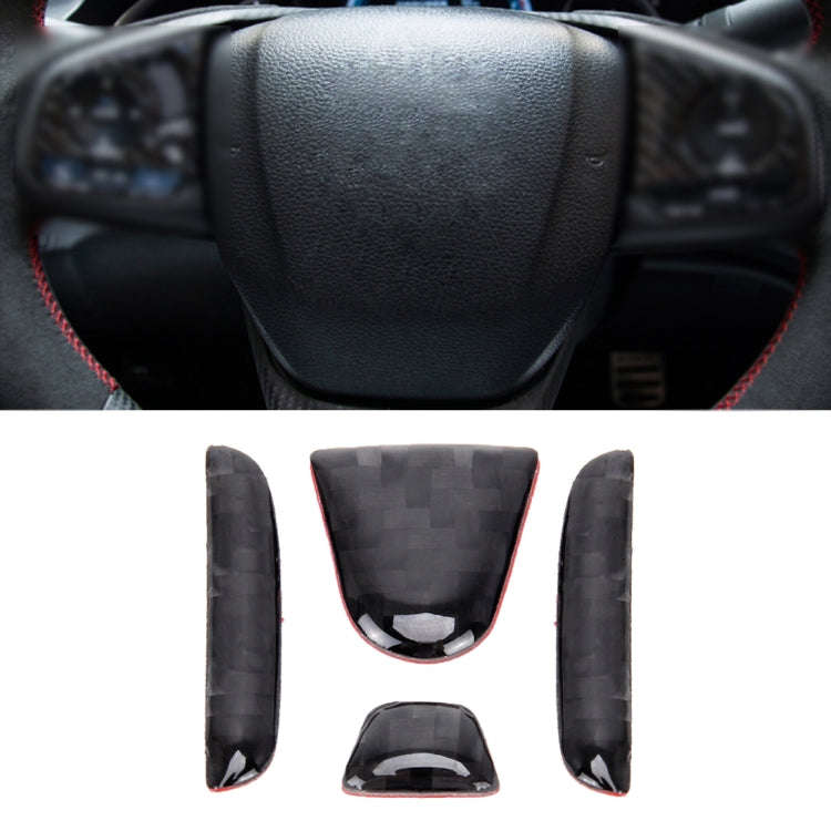 4 in 1 Steering Wheel H Logo Trim Decal Sticker for Honda Civic 10th Gen 2016-2019