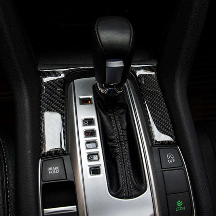 Carbon Fiber 3D DIY Shift Gear Panel Knob Cover Trim Decorative Sticker for Honda Civic 10th Gen ...