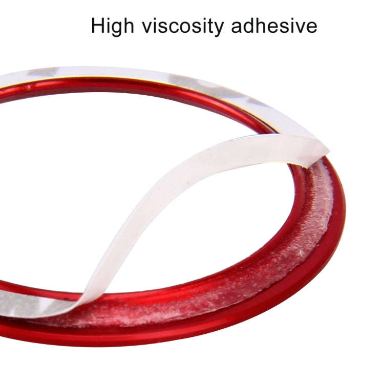 Car Engine Start Key Push Button Ring Trim Aluminum Alloy Sticker Decoration for Audi(Red)