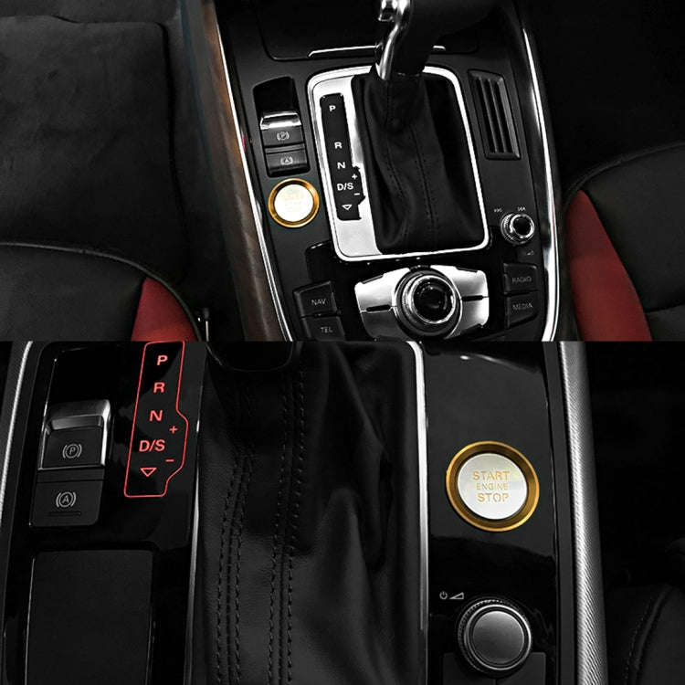 Car Engine Start Key Push Button Ring Trim Aluminum Alloy Sticker Decoration for Audi(Gold)