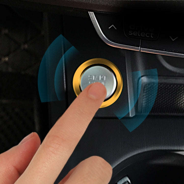 Car Engine Start Key Push Button Ring Trim Aluminum Alloy Sticker Decoration for Audi(Gold)