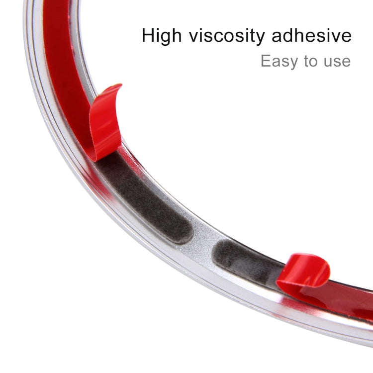Car Auto Steering Wheel Aluminum Alloy Ring Cover Trim Sticker Decoration for Jaguar(Red)