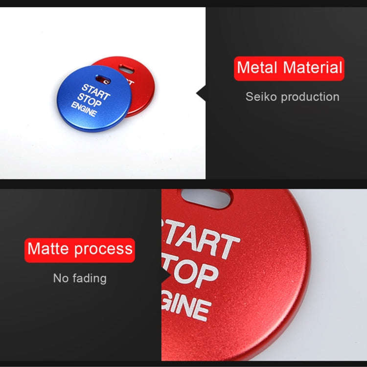 3D Aluminum Alloy Engine Start Stop Push Button Cover Trim Decorative Sticker for Mazda CX4 / CX5...