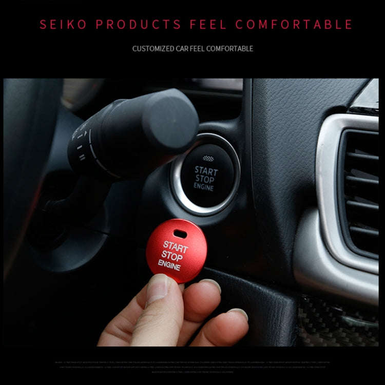 3D Aluminum Alloy Engine Start Stop Push Button Cover Trim Decorative Sticker for Mazda CX4 / CX5...