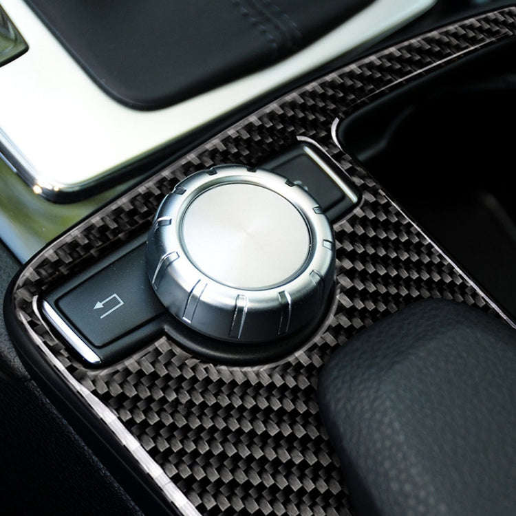 Car Carbon Fiber Left Drive Gear Position Panel Decorative Sticker for Mercedes-Benz W204 2007-20...