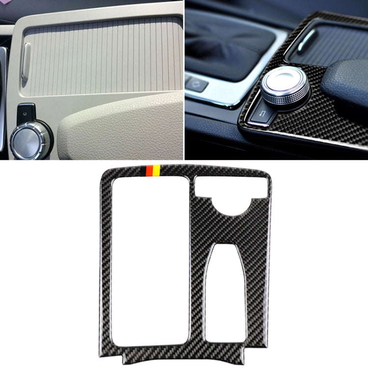 Car German Flag Carbon Fiber Right Drive Gear Position Panel Decorative Sticker for Mercedes-Benz...