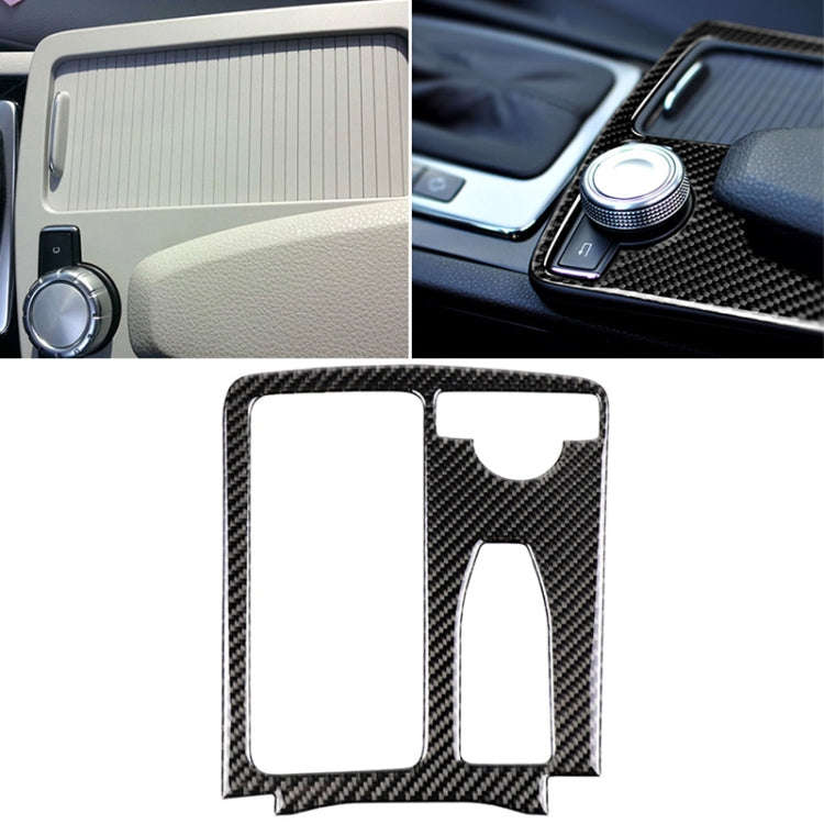 Car Carbon Fiber Right Drive Gear Position Panel Decorative Sticker for Mercedes-Benz W204 2007-2...