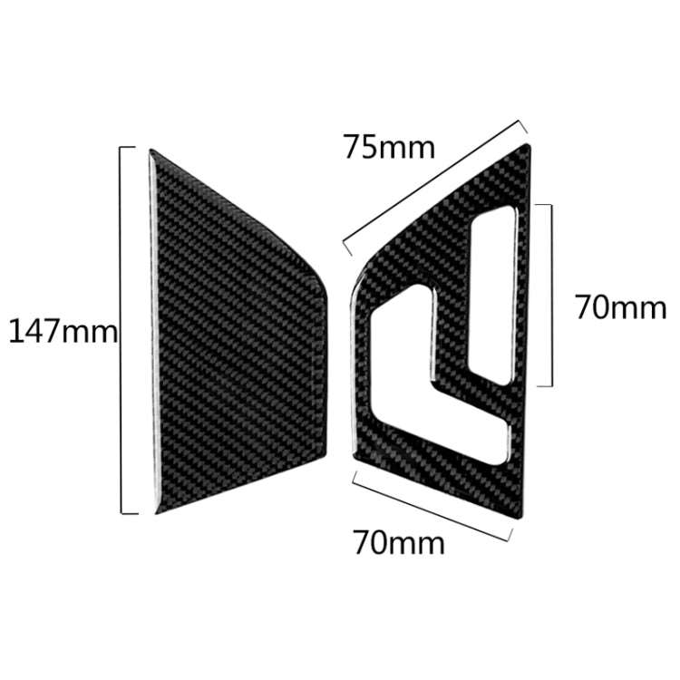 2 PCS Car Carbon Fiber Right Drive Seat Adjustment Panel Decorative Sticker for Mercedes-Benz W20...