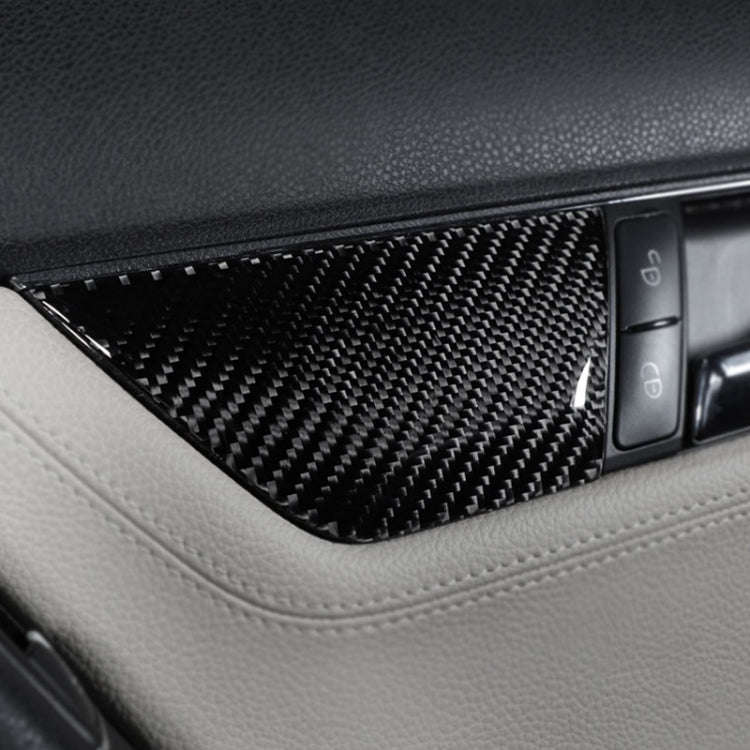 2 PCS Car Carbon Fiber Right Drive Seat Adjustment Panel Decorative Sticker for Mercedes-Benz W20...