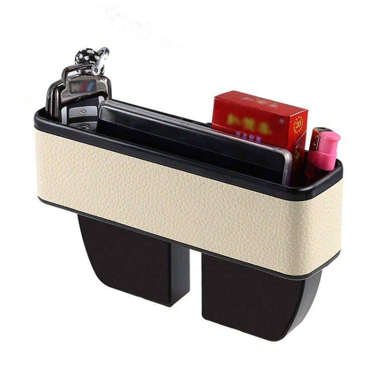 Universal Car Multi-functional Console Side Pocket Seat Gap Side Storage Box (Beige)