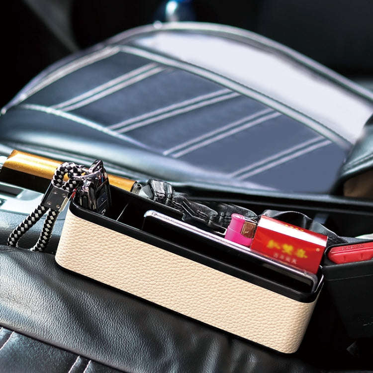 Universal Car Multi-functional Console Side Pocket Seat Gap Side Storage Box (Beige)