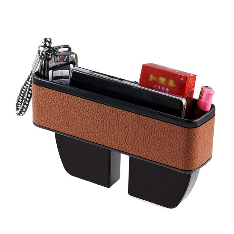 Universal Car Multi-functional Console Side Pocket Seat Gap Side Storage Box (Brown)