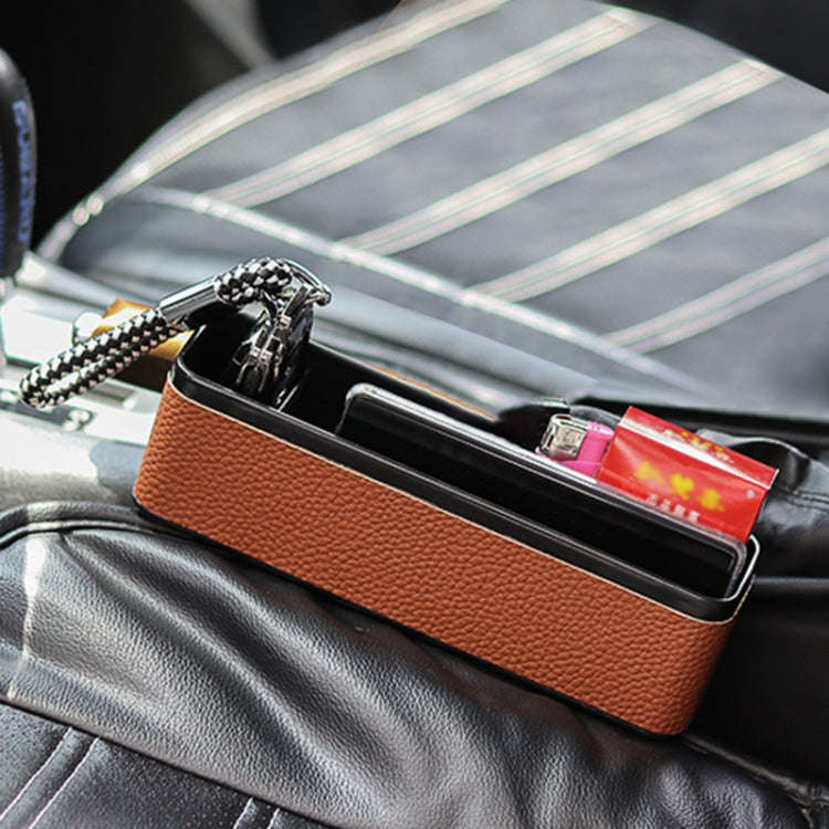 Universal Car Multi-functional Console Side Pocket Seat Gap Side Storage Box (Brown)