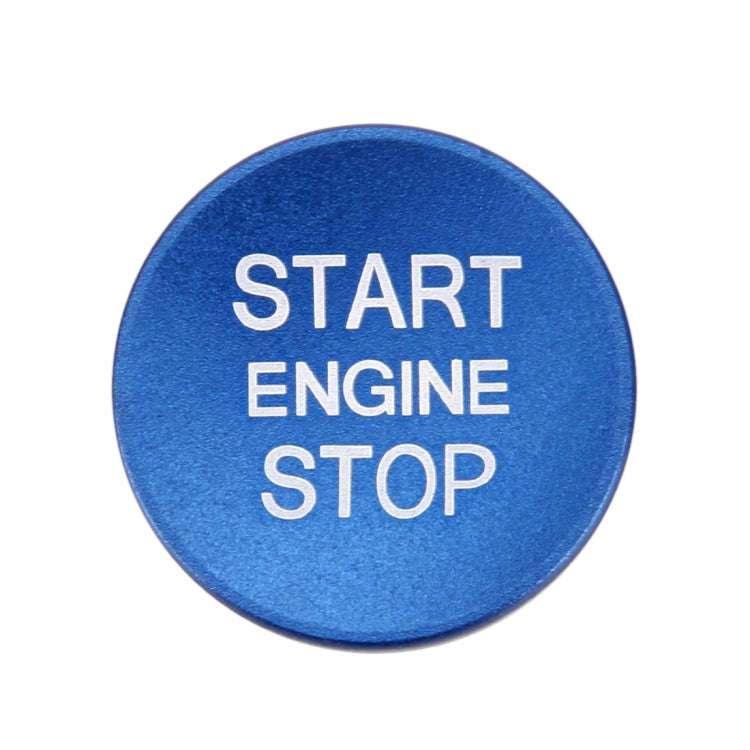 Car Engine Start Key Push Button Cover Trim Aluminum Alloy Sticker Decoration for Audi(Blue)