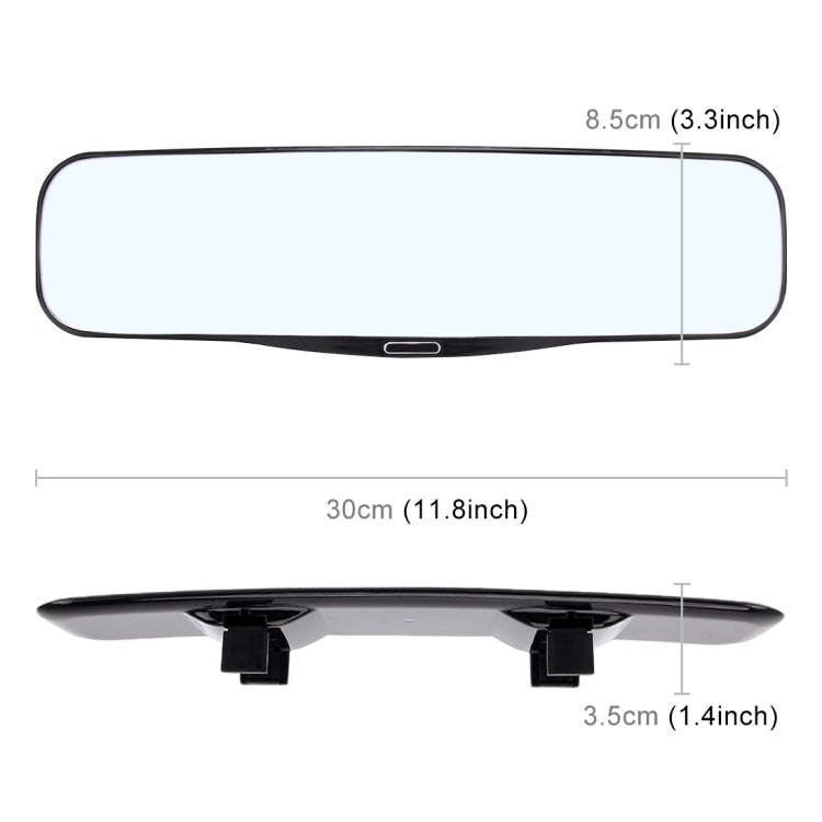 3R-331 Car Truck Interior Rear View Blind Spot Adjustable Wide Angle Curved Mirror, Size: 30*8.5*...