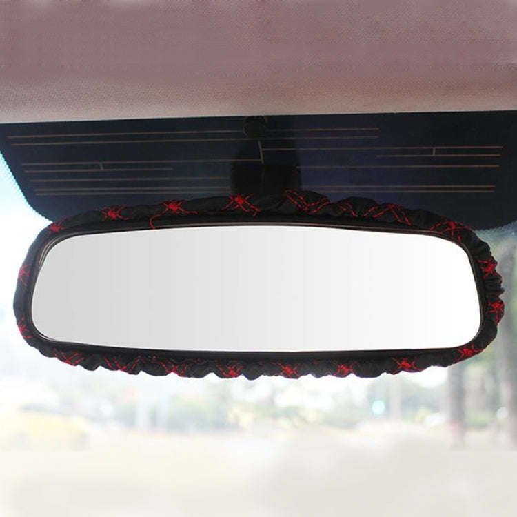 3 PCS Car Hand Brake Cover Shift Knob Gear Stick Cushion Sets Rear View Mirror Sets Cover Car Acc...