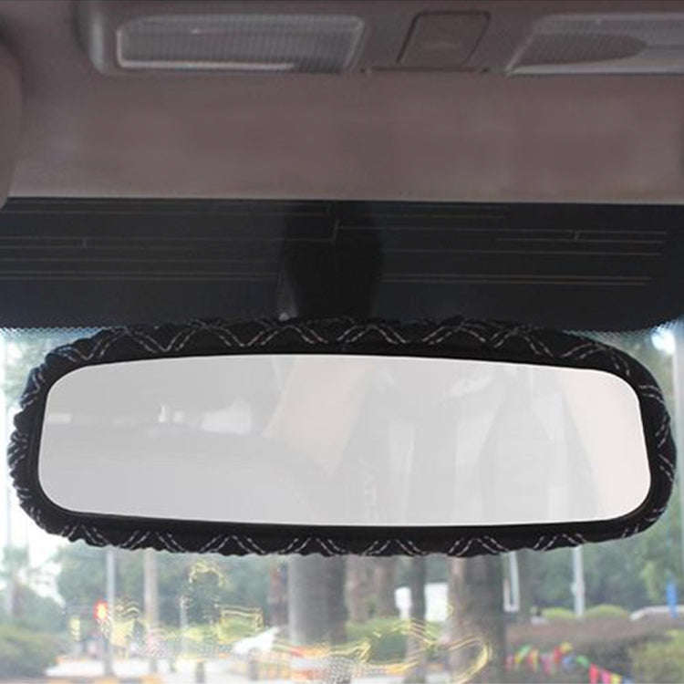 3 PCS Car Hand Brake Cover Shift Knob Gear Stick Cushion Sets Rear View Mirror Sets Cover Car Acc...