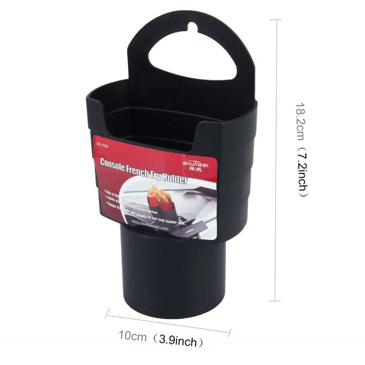 SHUNWEI SD-1020 Universal Console Car French Fry Drink Can Plastic Stand Holder(Black)