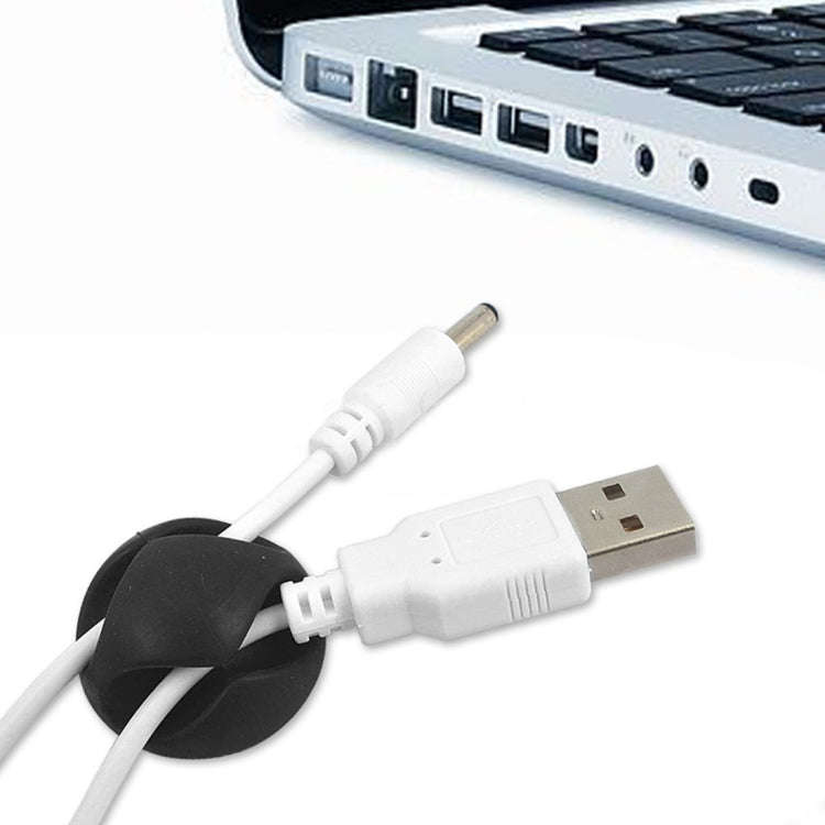 5 PCS Double Hole Cable Clips, Cable Management System and Cord Organizer Solution(Black)