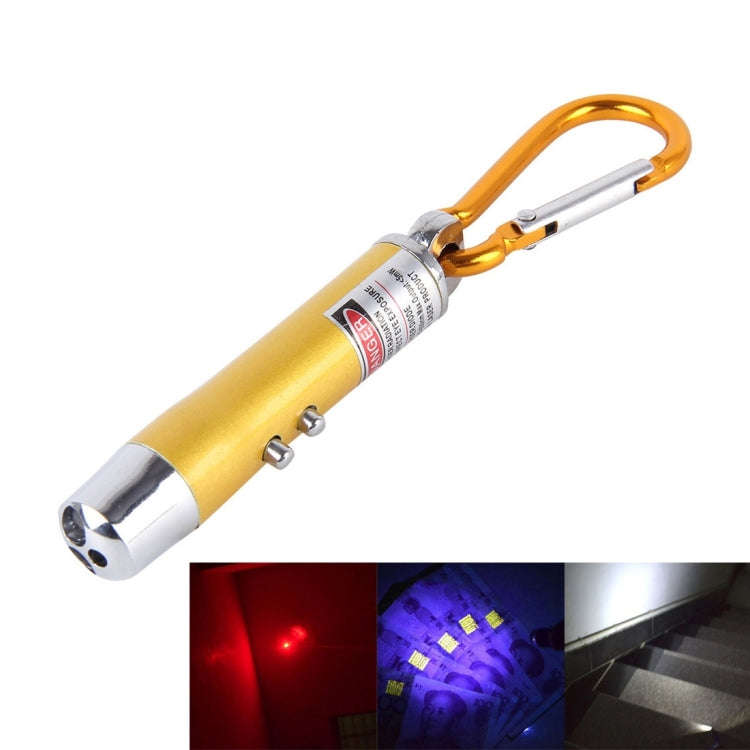 2 PCS Portable Colorful Metal Shell Mini LED Flashlight Torch Light Laser Light Keychain Outdoor ...