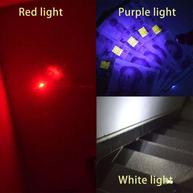 2 PCS Portable Colorful Metal Shell Mini LED Flashlight Torch Light Laser Light Keychain Outdoor ...