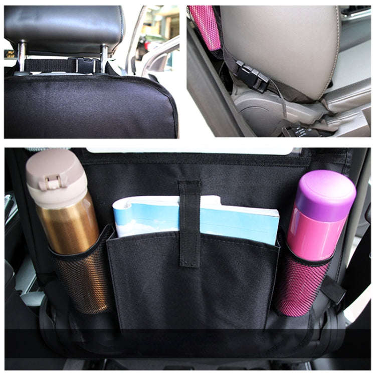 Car Auto Seat Back Bag Multi-Pocket Travel Storage Hanging Pocket Storage Bag for iPad and Other ...