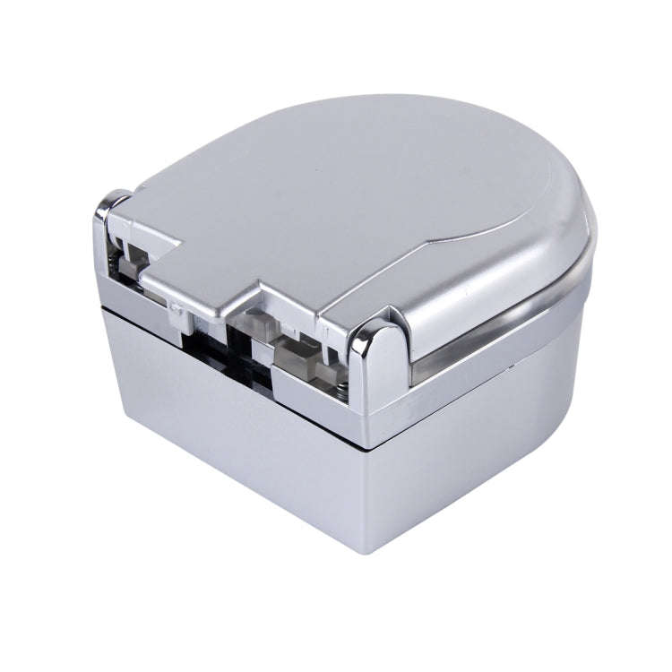 SHUNWEI SD-1201 Mini Portable Car Ashtray Blue LED Light for Dashboard Cigar Cigarette(Silver)